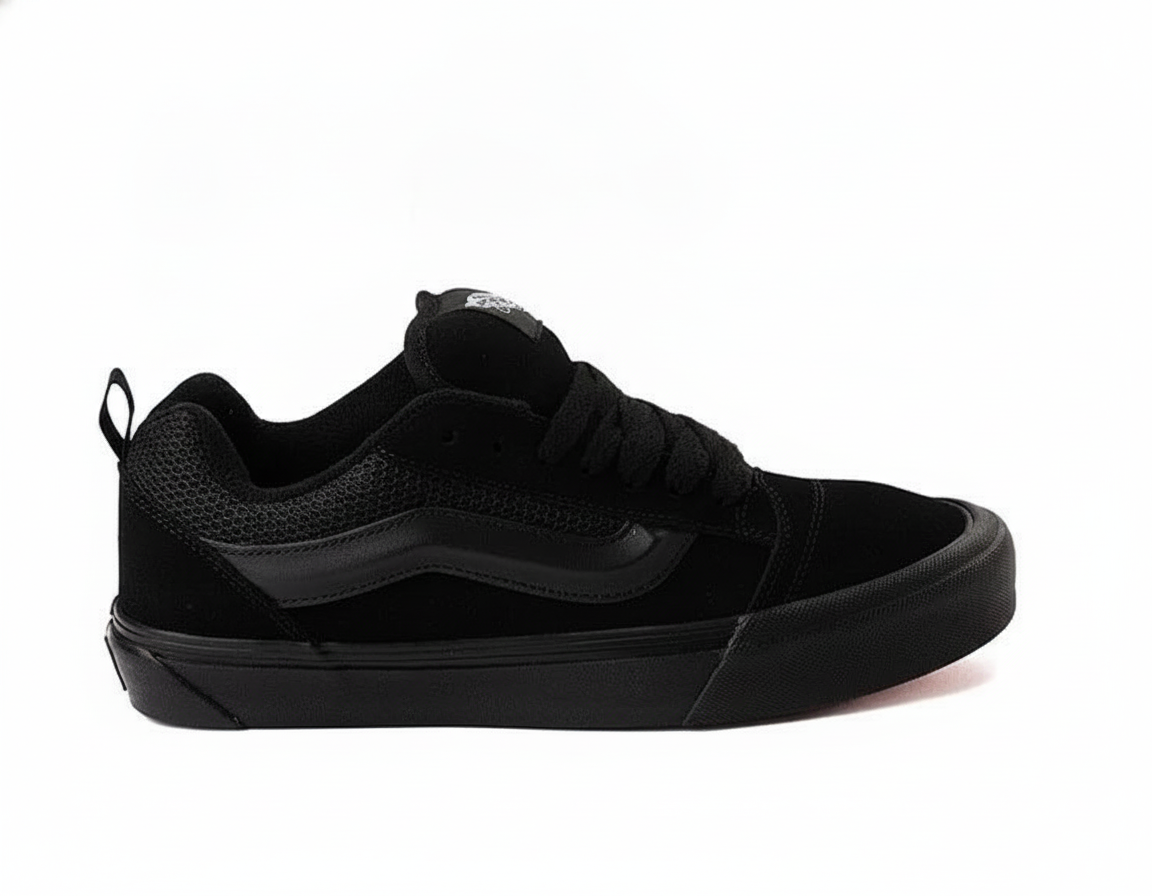 Zapatilla Urbana Casual Unisex Negra Estilo Retro